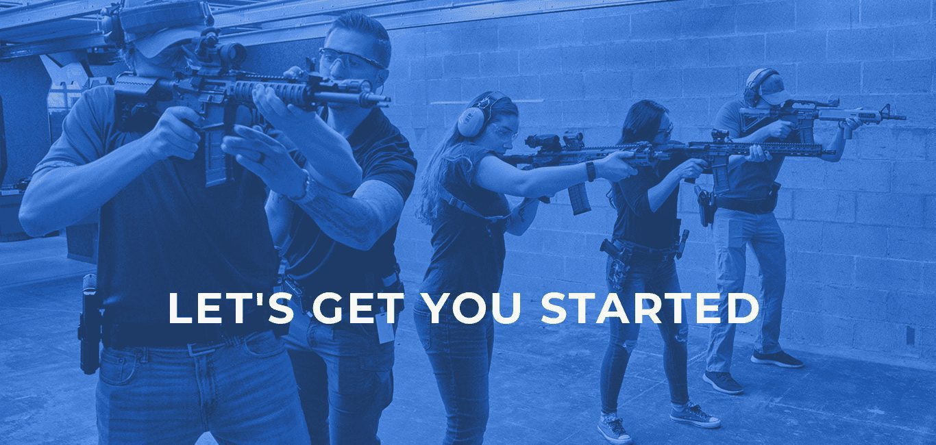 What to Expect at an Indoor Gun Range in Mesa 2 People at firing range - Let's Get You Started