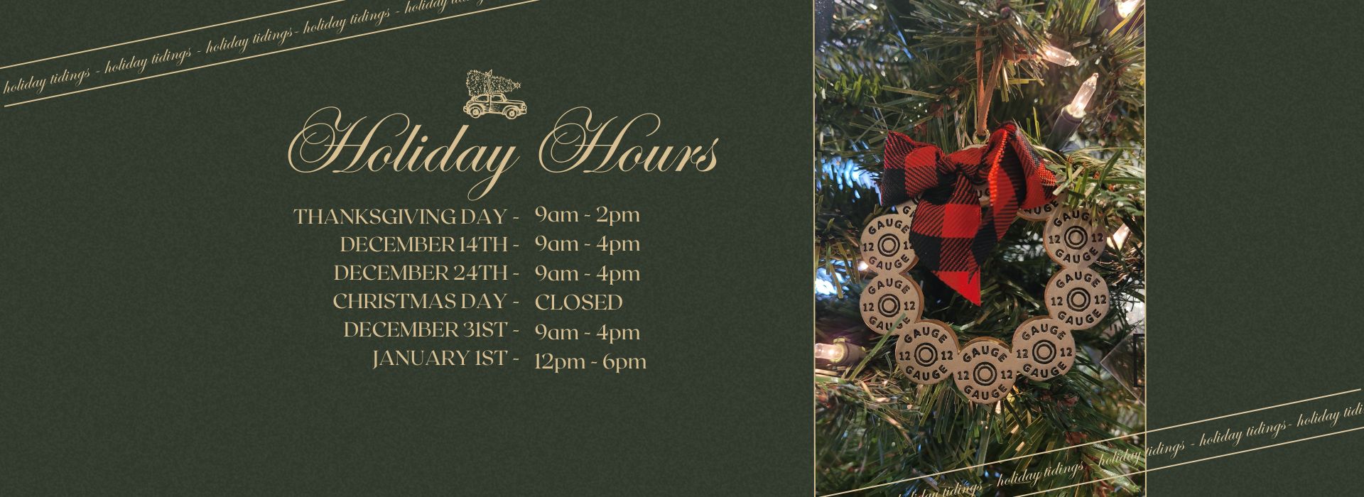 2025 Holiday Hours 2